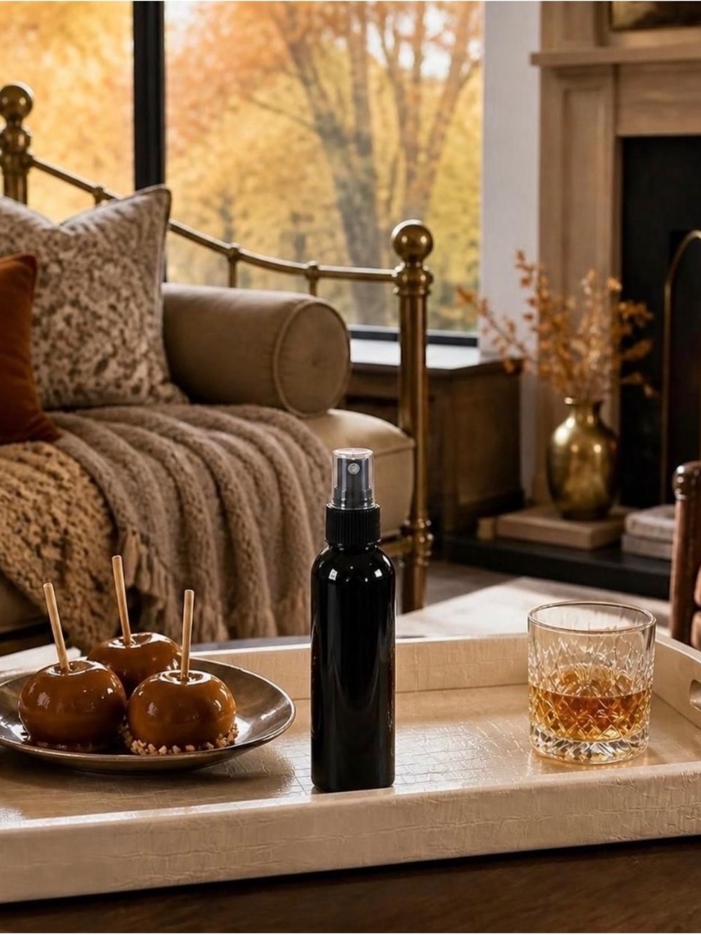 Room & Linen Spray Orchid & Vine Home Refresh Carmel Apple Bourbon 8 oz
